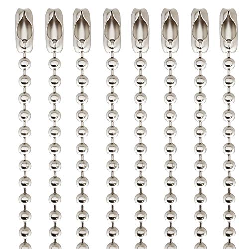 Pack of 50 Ball Chain Necklace, BallchainAge 24 inches Nickel Plat...