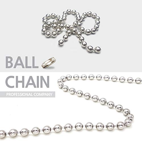 Pack of 50 Ball Chain Necklace, BallchainAge 24 inches Nickel Plat...