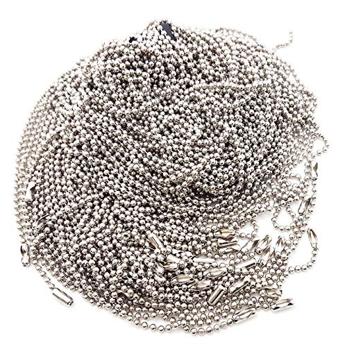 Pack of 50 Ball Chain Necklace, BallchainAge 24 inches Nickel Plat...
