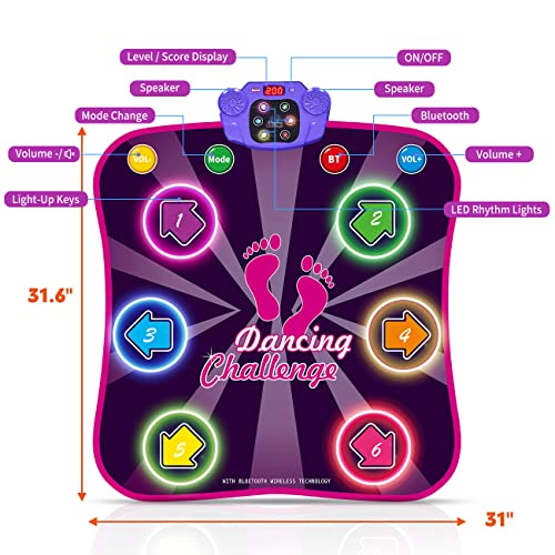 Bambilo Light Up Dance Mat for Kids, Boys & Girls Toys Ages 3 4 5 ...