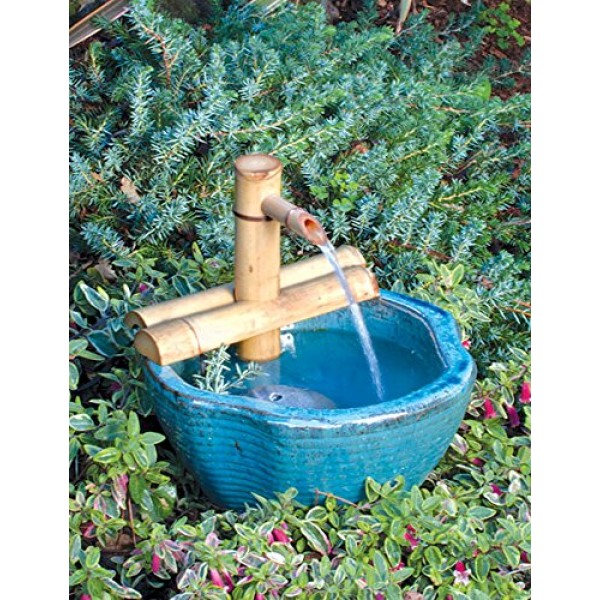 Bamboo Accents Zen Garden Water Fountain Spout, Indoor/Outdoor, Ad...
