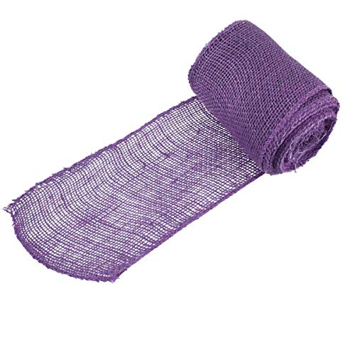 BambooMN 5.5 Inch wide Color Burlap Fabric Jute Craft Ribbon Roll...