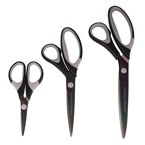 Titanium Softgrip Scissors Set for Sewing, Arts, Crafts, Office - ...