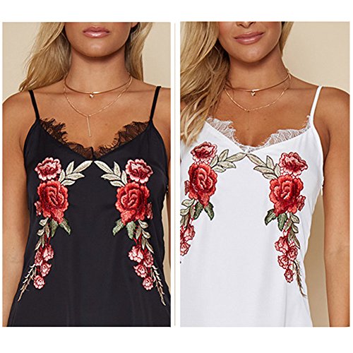 Banfeng 12pcs Rose Embroidered Lace Flower Applique Patches for Ar...