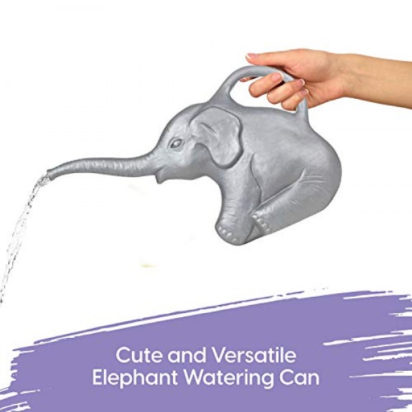 Bangerz Sunz Elephant Watering Can, 2 qts, Novelty Indoor Watering...