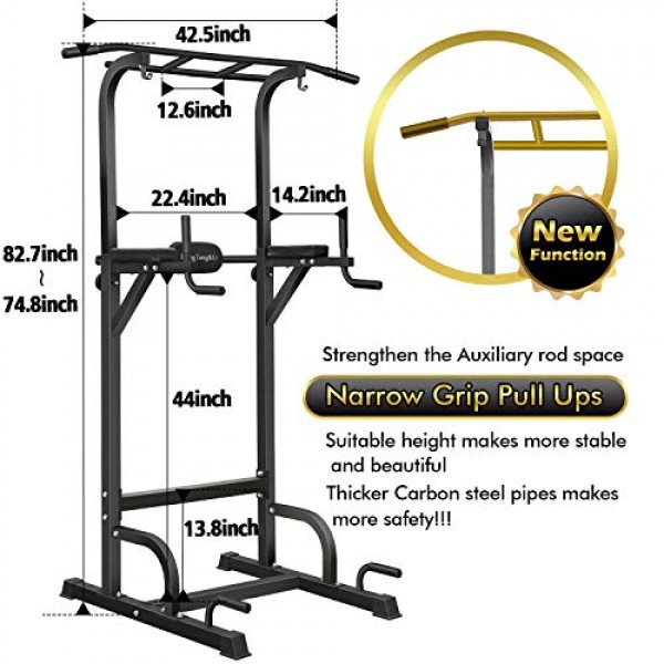 BangTong&Li Power Tower, Pull Up Bar Dip Station/Stand for Home Gy...
