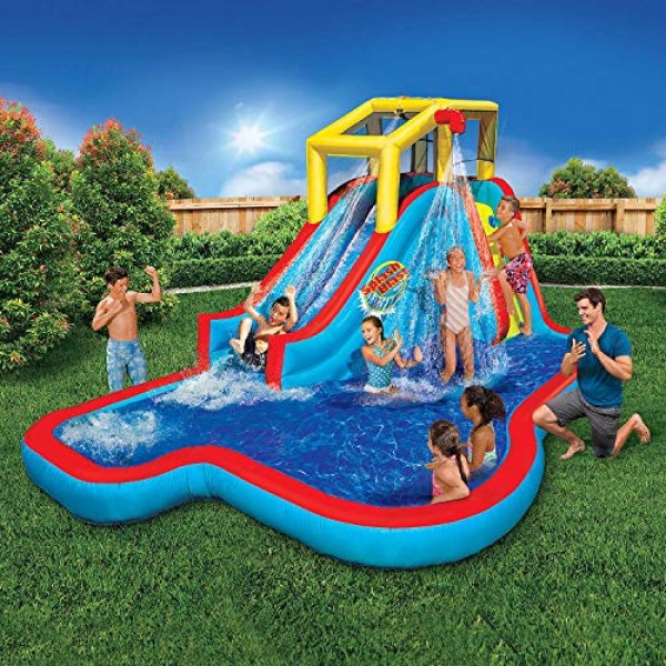 BANZAI BAN-35076 Slide N Soak Splash Park Inflatable Outdoor Kids ...