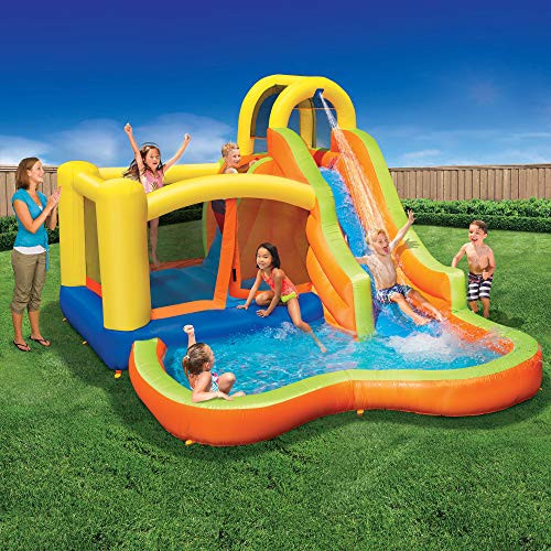 BANZAI Sun N Splash Fun 12 x 9 x 7 Kids Inflatable Outdoor Bac...