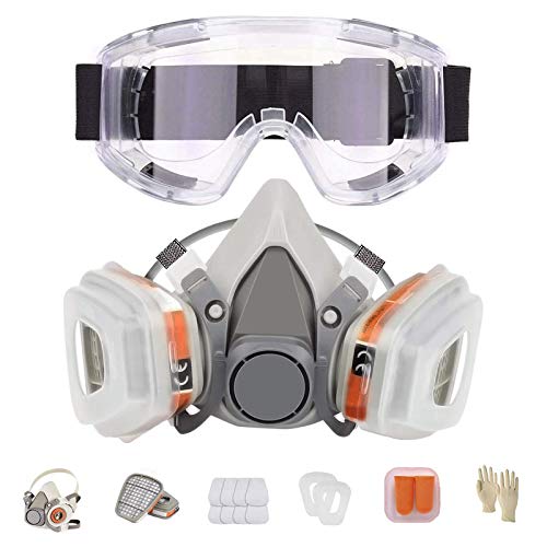 Reusable Face Cover Set for Painting,Gas, Dust, Machine Polishing,...