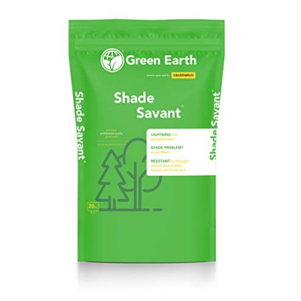 Barenbrug Green Earth Shade Savant Professional Grass Seed Mix, 20...