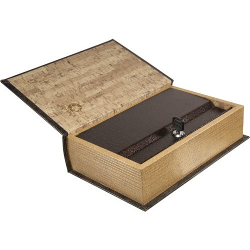 Barska Antique Book Lock Box with Key Lock