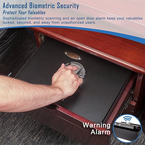 BARSKA AX11556 Biometric Fingerprint Top Opening Security Drawer S...