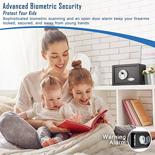 BARSKA AX11620 Biometric Fingerprint Mini Security Home Safe Box 0...