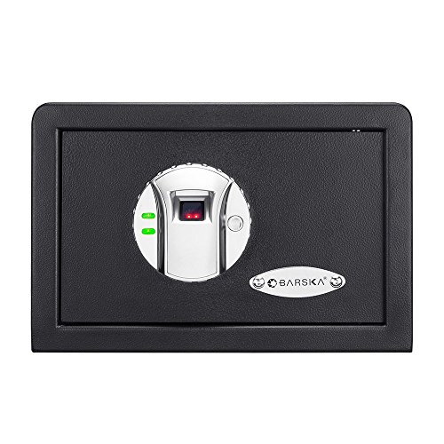 BARSKA AX11620 Biometric Fingerprint Mini Security Home Safe Box 0...