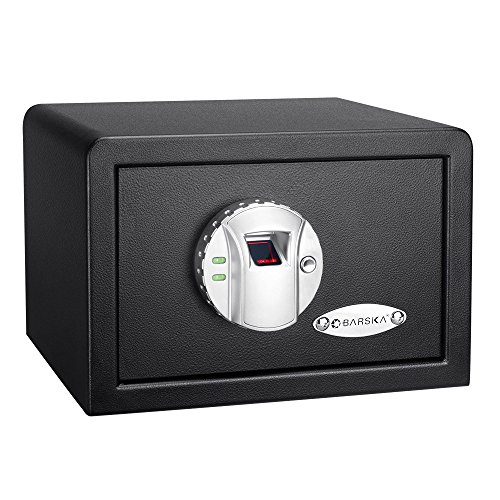 BARSKA AX11620 Biometric Fingerprint Mini Security Home Safe Box 0...