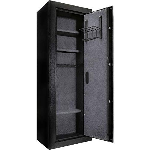 BARSKA AX13378 Large Keypad Biometric 16 Position Rifle Safe 9.33 ...