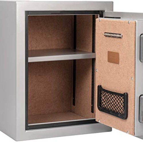 BARSKA AX13494 Biometric Fireproof Safe 1.64 Cu Ft Metallic Grey w...