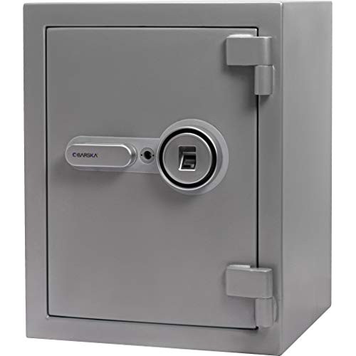 BARSKA AX13494 Biometric Fireproof Safe 1.64 Cu Ft Metallic Grey w...