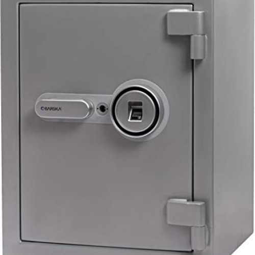 BARSKA AX13494 Biometric Fireproof Safe 1.64 Cu Ft Metallic Grey w...