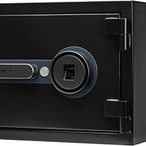 BARSKA AX13498 Biometric Fireproof Safe 0.75 Cu Ft Black Texture w...