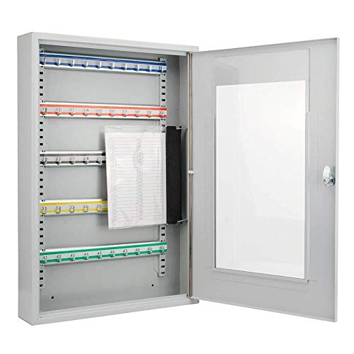 BARSKA CB12950 Key Lock 50 Position Key Cabinet with Glass Door Gr...