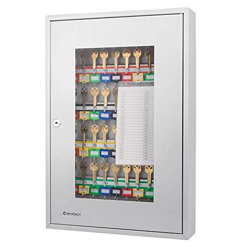 BARSKA CB12950 Key Lock 50 Position Key Cabinet with Glass Door Gr...