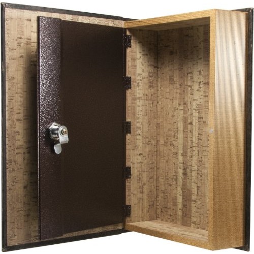 Barska Large Antique Book Lock Box with Key Lock