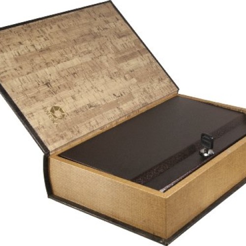 Barska Large Antique Book Lock Box with Key Lock