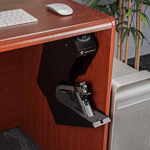 BARSKA Steel Hand Safe Pistol Desk Drawer Security Box Quick Ac...