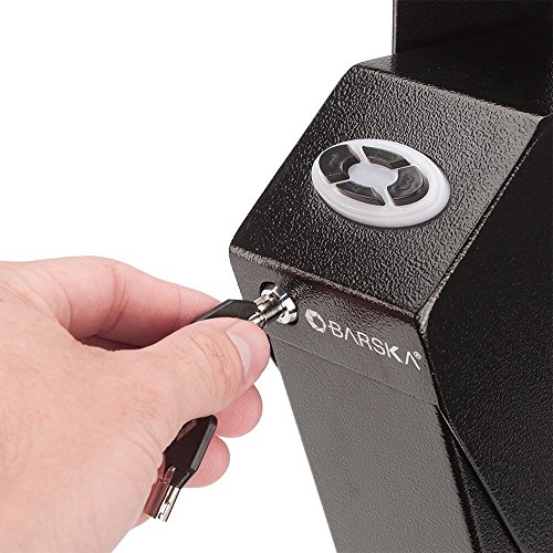 BARSKA Steel Hand Safe Pistol Desk Drawer Security Box Quick Ac...