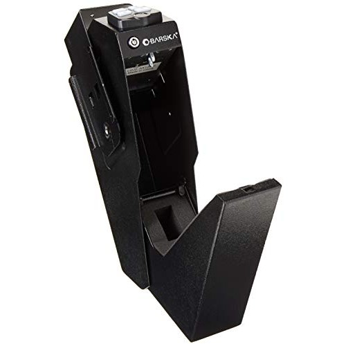 Bsk Bio Keypad Pistol Safe, Black, Pistol Keypad Biometric Safe