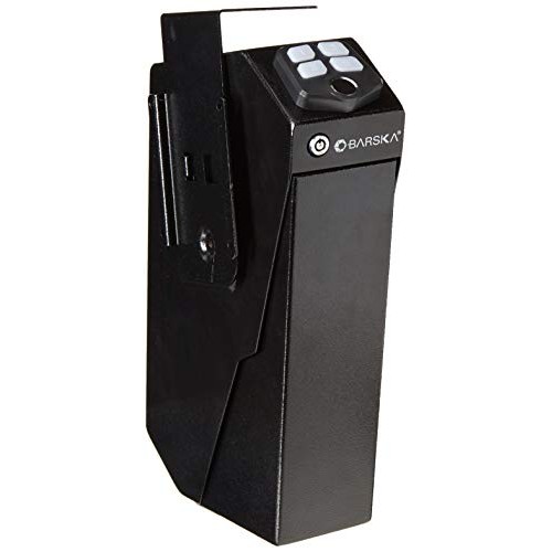 Bsk Bio Keypad Pistol Safe, Black, Pistol Keypad Biometric Safe