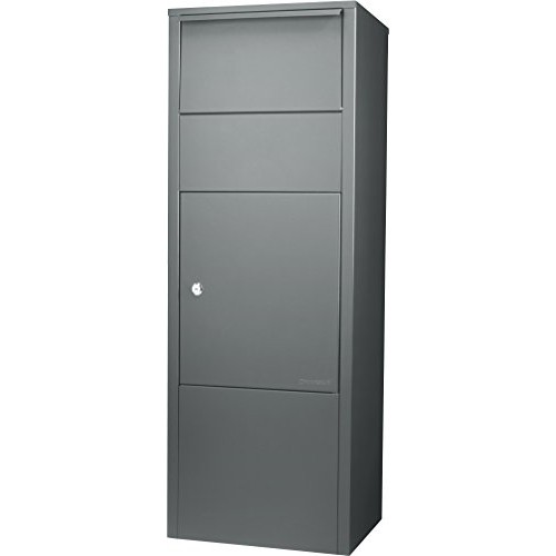 Large Steel Freestanding Floor Parcel Lockable Drop Slot Mail Box,...