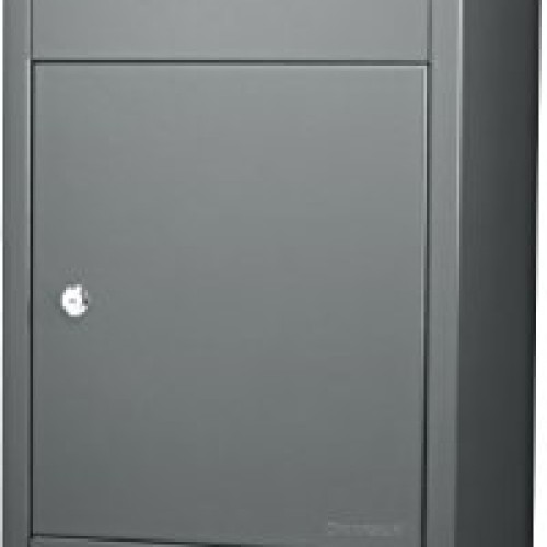Large Steel Freestanding Floor Parcel Lockable Drop Slot Mail Box,...