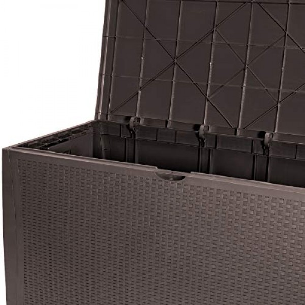Barton Deluxe 120 Gallon Outdoor Deck Box Resin Patio Storage Cont...
