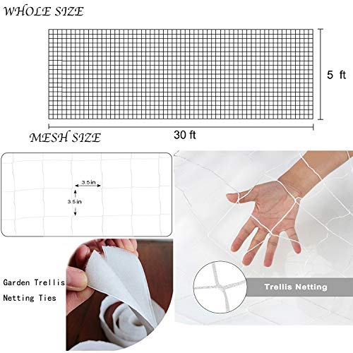 BaseGoal All-Weather Trellis Netting Mesh Plant Garden Vine Growin...
