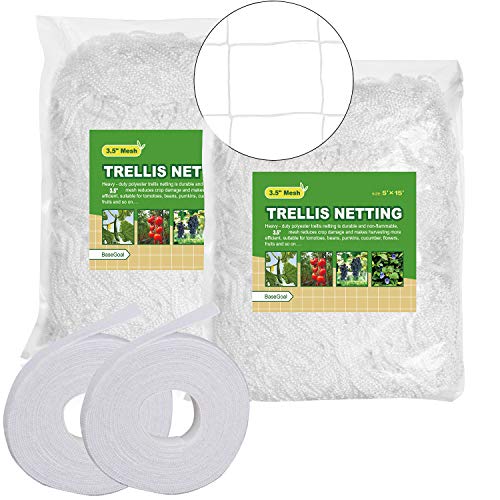 BaseGoal All-Weather Trellis Netting Mesh Plant Garden Vine Growin...