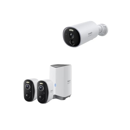 Baseus 2K Outdoor Security Camera N1 2-Cam Kit & Wireless 2K Soloc...