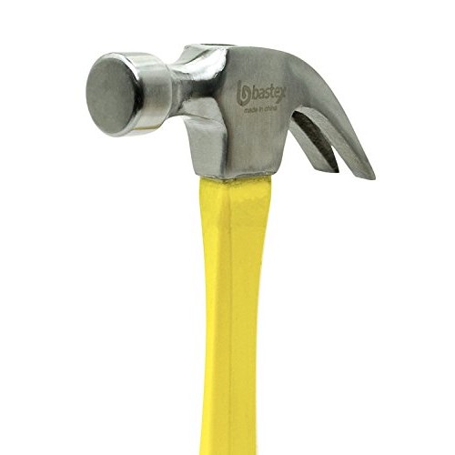 16 oz Fiber Glass Claw Hammer Heavy Duty Construction Shock Resist...