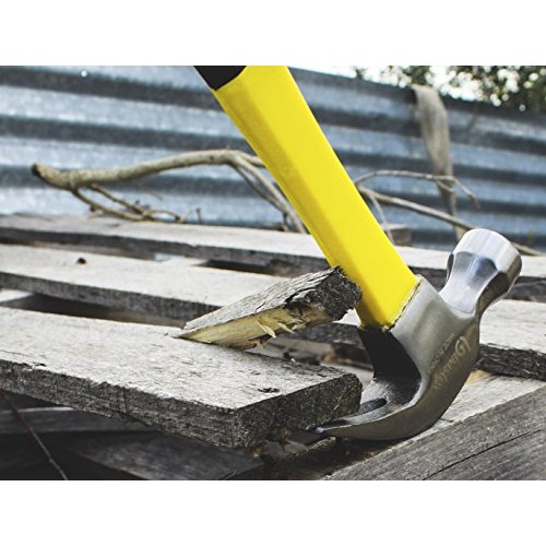 16 oz Fiber Glass Claw Hammer Heavy Duty Construction Shock Resist...