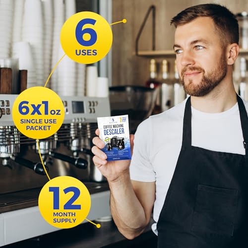 Descaling Powder Solution 6-Uses Coffee Machine Descaler Cleaner...
