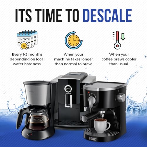 Descaling Powder Solution 6-Uses Coffee Machine Descaler Cleaner...