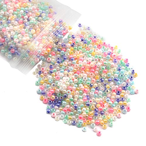 Batino 1 Pack of Macaron Glass Beads DIY Seed Beads 2mm Mixed Col...