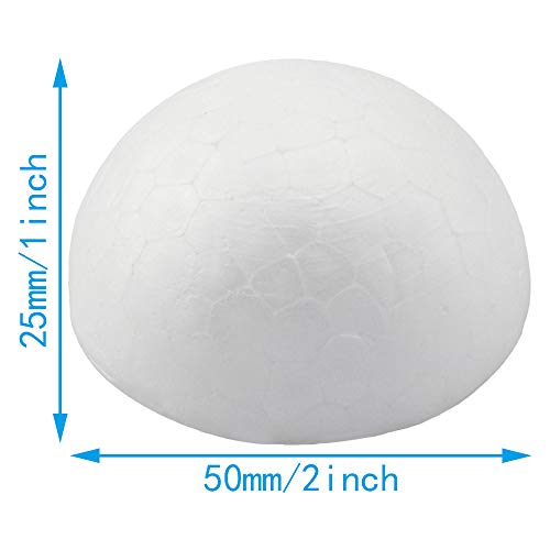 Batino 10PCS White Foam Balls Half Round Hemispherical Christmas C...