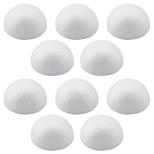 Batino 10PCS White Foam Balls Half Round Hemispherical Christmas C...