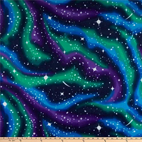 Baum Textiles Winter Fleece Northern Lights Fabric by the Yard, L...