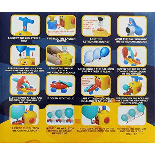 BAYDELKU - Space Balloon Powered Car - with 2 Balloon Helicopter A...