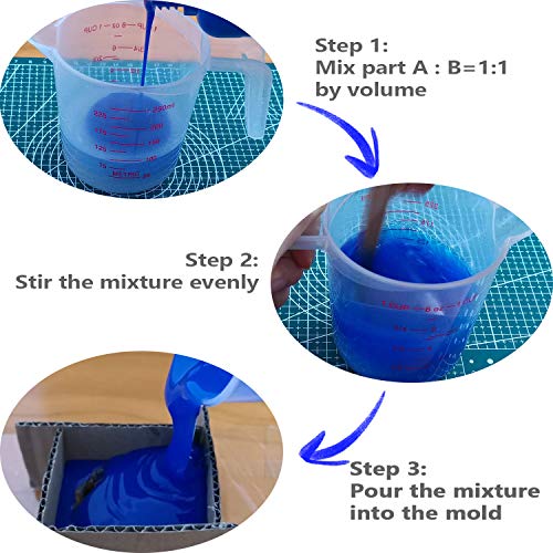 Silicone Mold Making Kit, Mold Making Silicone Rubber 30A, Platinu...