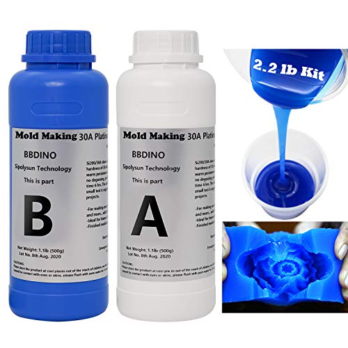 Silicone Mold Making Kit, Mold Making Silicone Rubber 30A, Platinu...