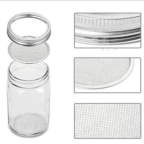 Bcamelys Sprouting Jar Kit Complete with Mason Jar, Stand, Screen ...